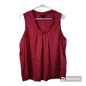 Talbots Pink Sleeveless Bluse Pink Stretch sz 16 Petite Old Tag